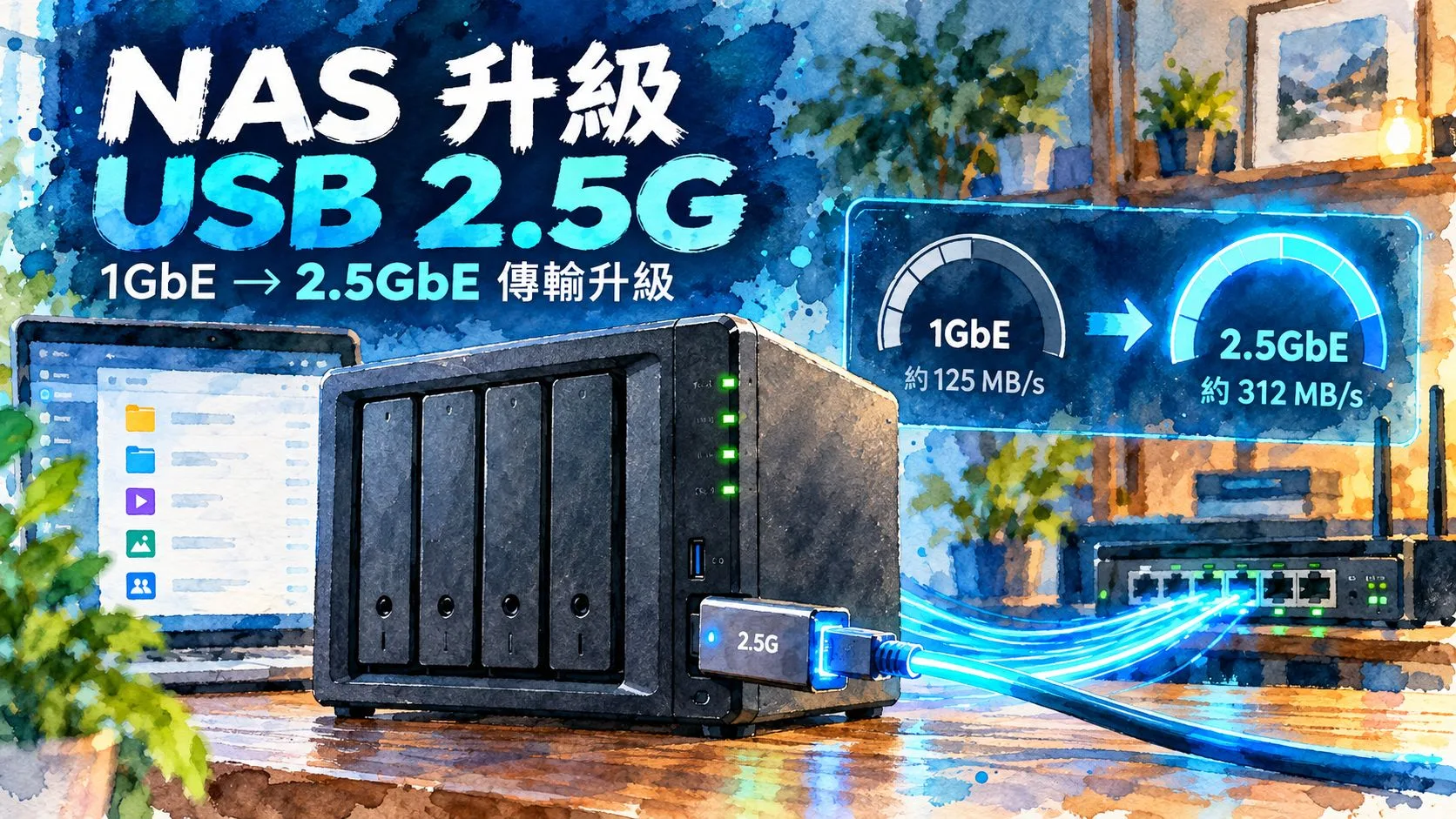 為 Synology NAS 加裝 USB 2.5G 網路卡升級 2.5 G 區網環境