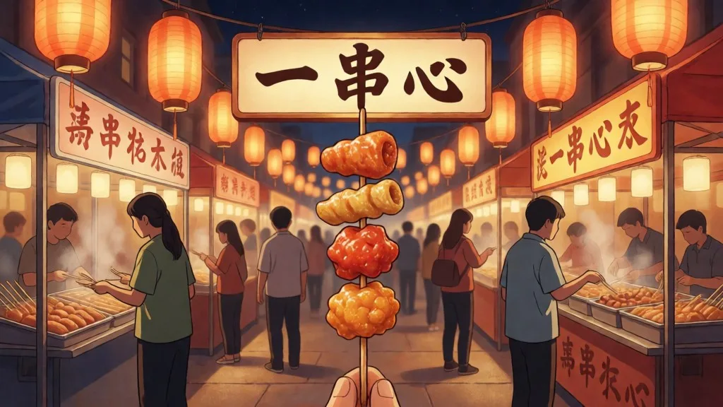 羅東夜市的一串心